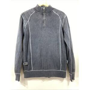 Buckle Black Label #48 Charcoal Gray Pullover Sweater Slim Fit Men’s Size XL 44"